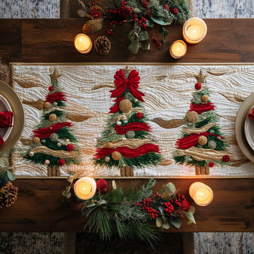 Christmas Tree XR2511015CL Quilted Table Runner