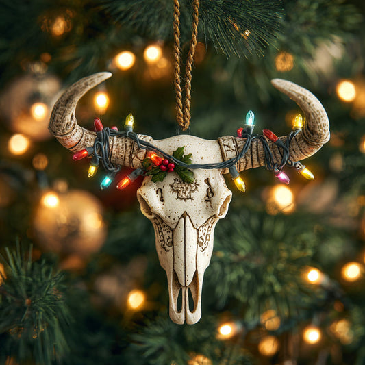 Western Skull CP0312176CL Christmas Ornament