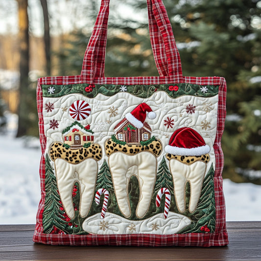Christmas Teeth XR3010005CL Quilted Tote Bag