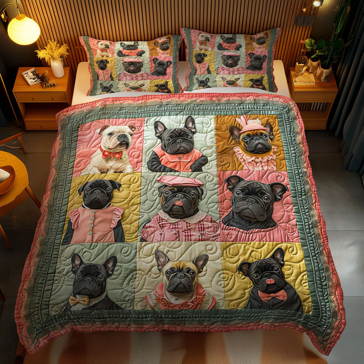 Chic French Bulldog WN1303126CL Duvet Cover Set