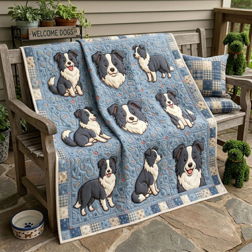 Border Collie Patchwork WN2805003CL Quilt