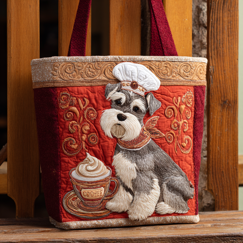 Schnauzer Chef XR0212041CL Quilted Tote Bag