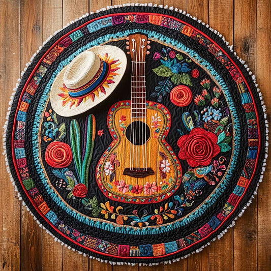 Mariachi Guitar WN1405030CL Quilted Round Mat
