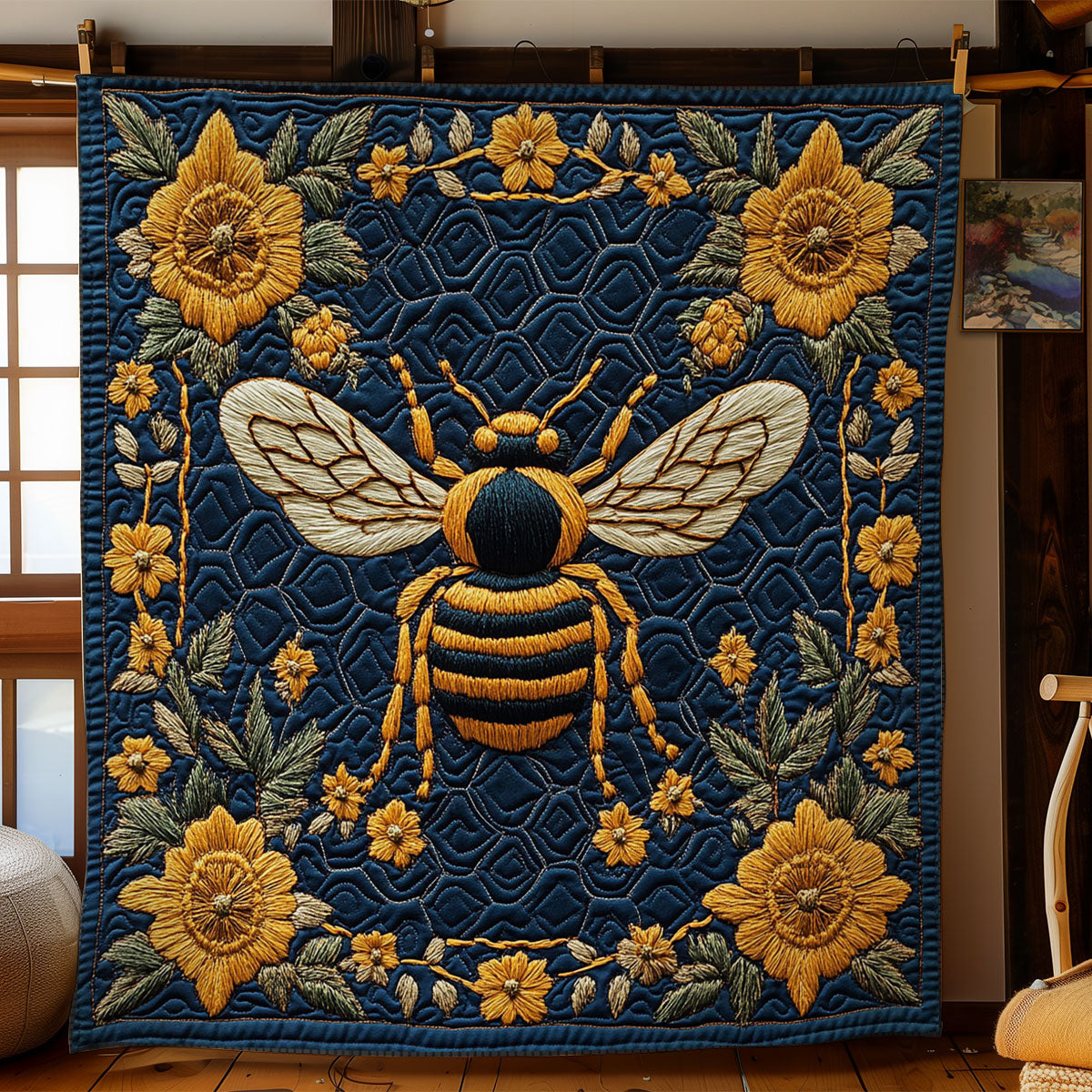 Bee In Blossomfields WN3006013CL Quilt