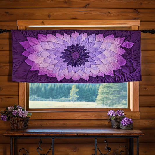 Lavender Flower WN1403083CL Quilted Valance