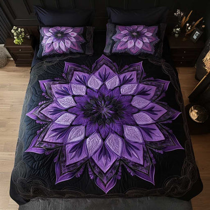 Dark Amethyst Flower WN1702045CL Duvet Cover Set