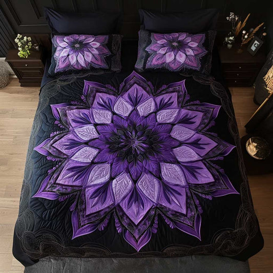 Dark Amethyst Flower WN1702045CL Duvet Cover Set