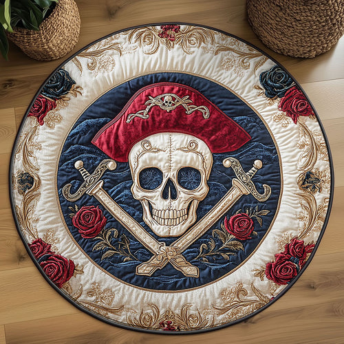 Ghost Skull WN2308047CL Quilted Round Mat