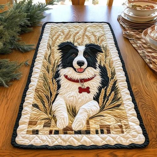 Charming Border Collie WJ1905023CL Quilted Table Runner