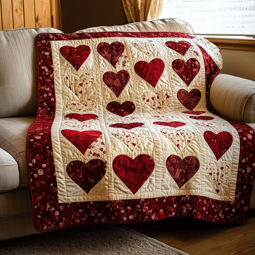 Heart Patchwork XR0801012CL Quilt
