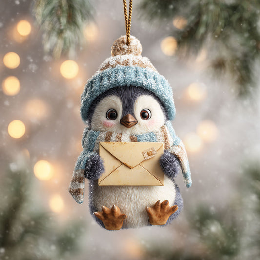 Penguin Festive Mail WN1112059CL Christmas Ornament