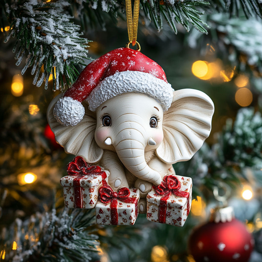 Elephant Snow Delight WN1112021CL Christmas Ornament