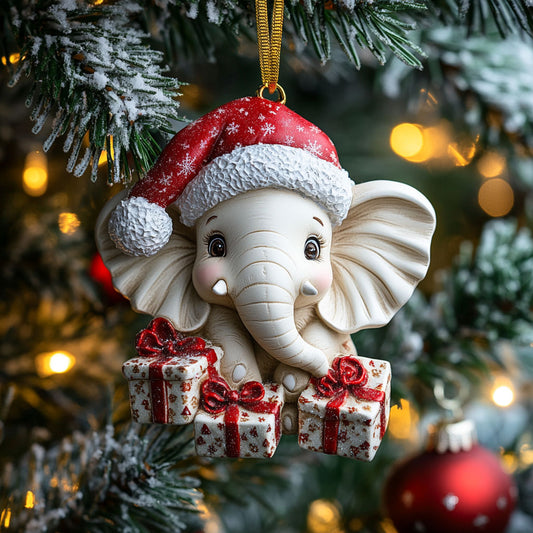 Elephant Snow Delight WN1112021CL Christmas Ornament