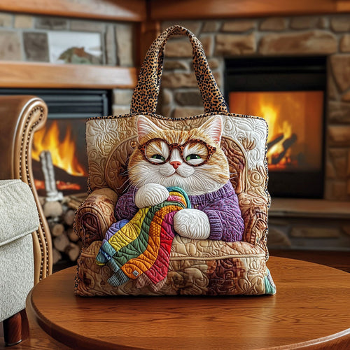 Yarn Lover Cat KL1912011CL Quilted Tote Bag