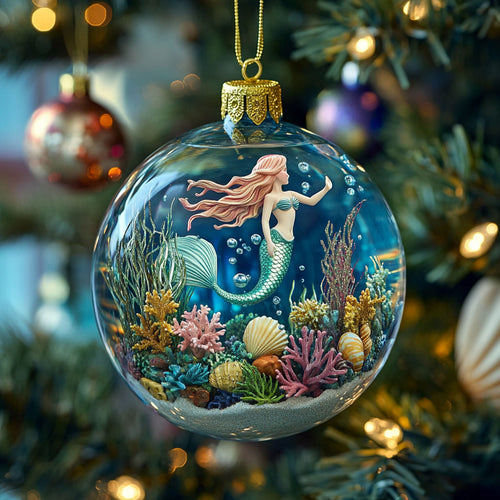 Coral Mermaid WN2911014CL Christmas Ornament
