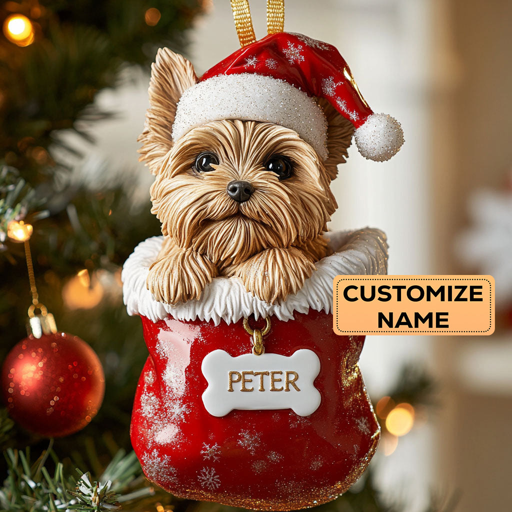 Yorkshire Christmas CW0412044CL Personalized Christmas Ornament