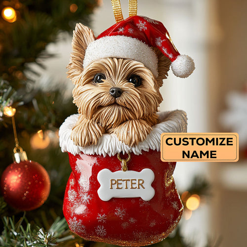 Yorkshire Christmas CW0412044CL Personalized Christmas Ornament