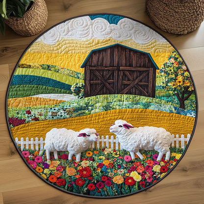 The Woolly Fence WJ2907048CL Quilted Round Mat