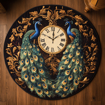 Whispers Of The Peacock WN2705078CL Quilted Round Mat