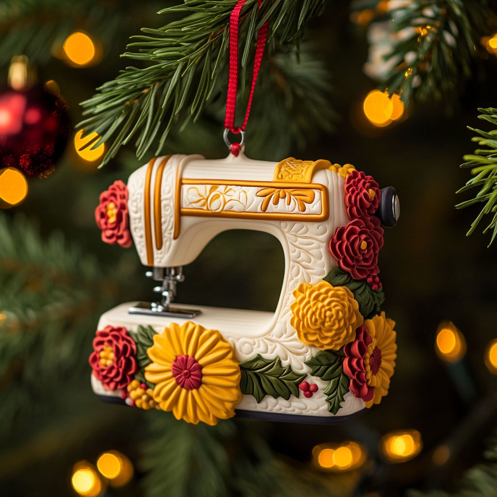 Bloom Spirit Sewing Machine WN2110004CL Christmas Ornament