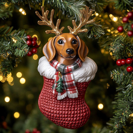 Dachshund Christmas Stocking WN1510030CL Christmas Ornament
