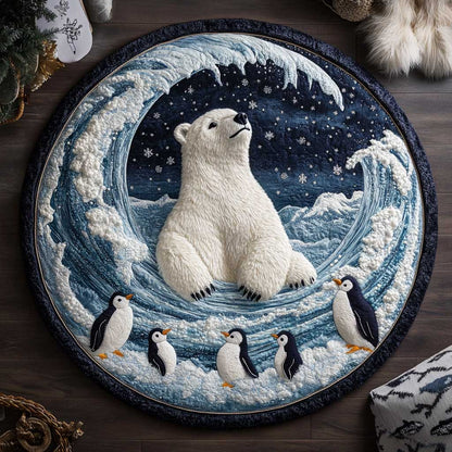 Polar Bear Glow WN1605038CL Quilted Round Mat