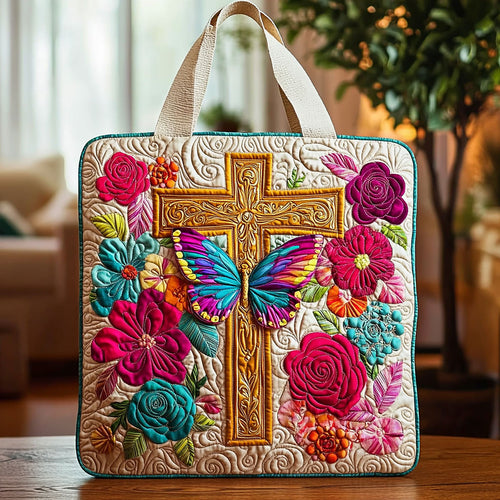 Healing Butterfly QA2711011CL Quilted Tote Bag