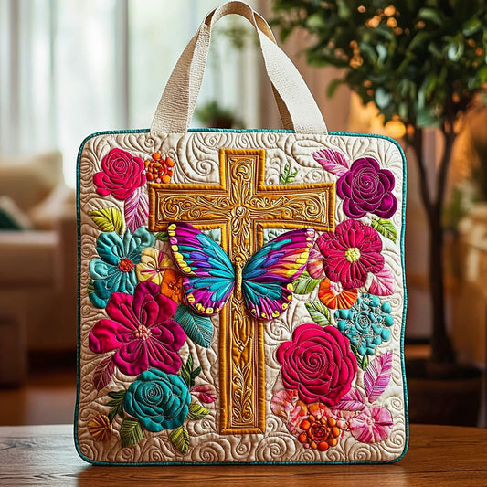 Healing Butterfly QA2711011CL Quilted Tote Bag