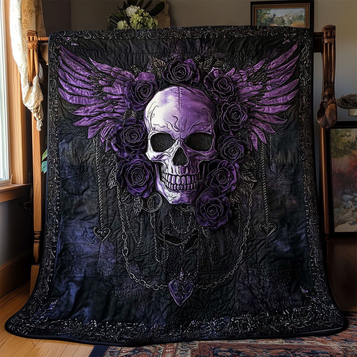 Shadow Wings Skull WN1103090CL Quilt