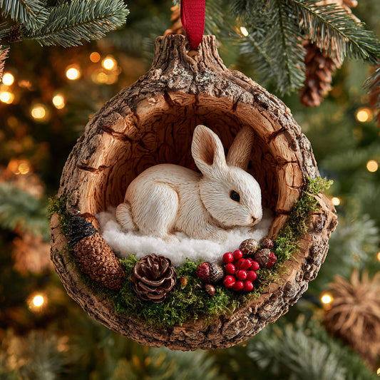 Cozy Rabbit Nest CW2911007CL Christmas Ornament