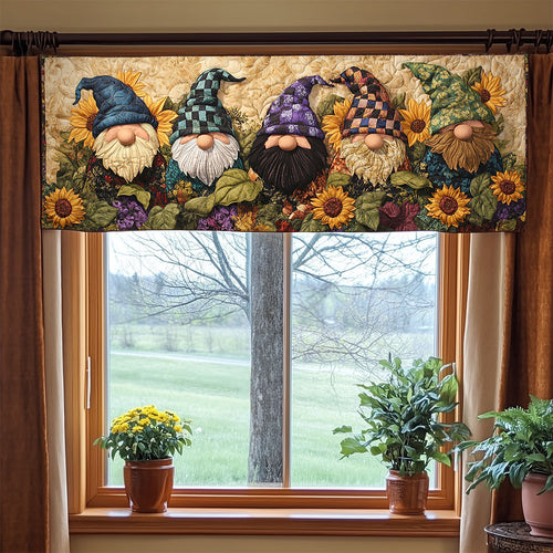 Sunflower Gnome WJ1205022CL Quilted Valance