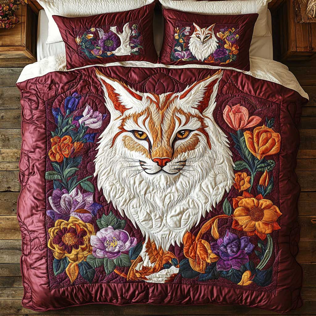 Majestic White Lynx Cat WP1501014CL Duvet Cover Set