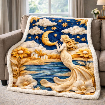 Moonlight Mermaid KL3001006CL Faux Fur Throw Blanket