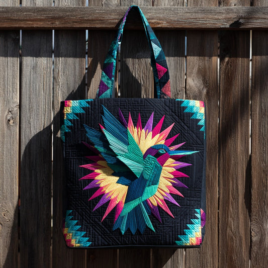Hummingbird Block XR2611014CL Quilted Tote Bag
