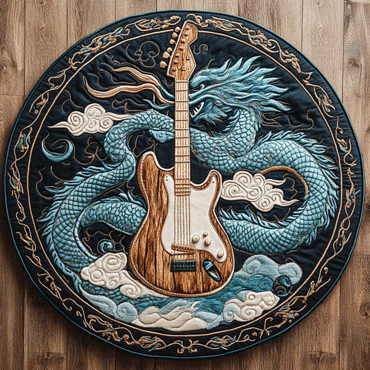Blue Flame Guitar WN2404036CL Quilted Round Mat