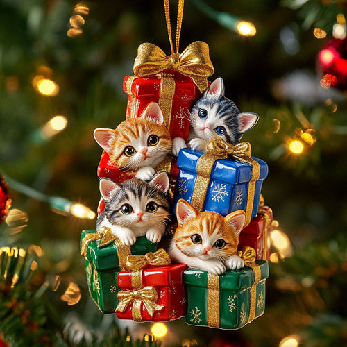 Cat Christmas Cheer WN0811004CL Christmas Ornament