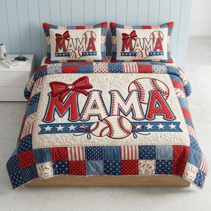 Mama Baseball Patchwork WN0304009CL Duvet Cover Set