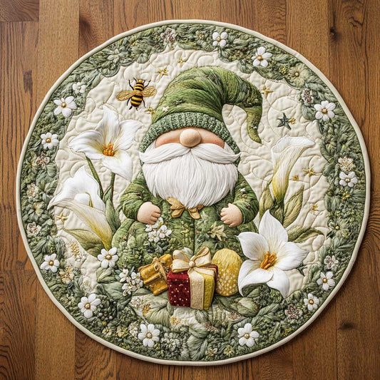 Spring Gnome WN2305062CL Quilted Round Mat