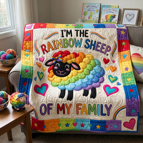 Proudly Different Rainbow Sheep WN1206012CL Quilt