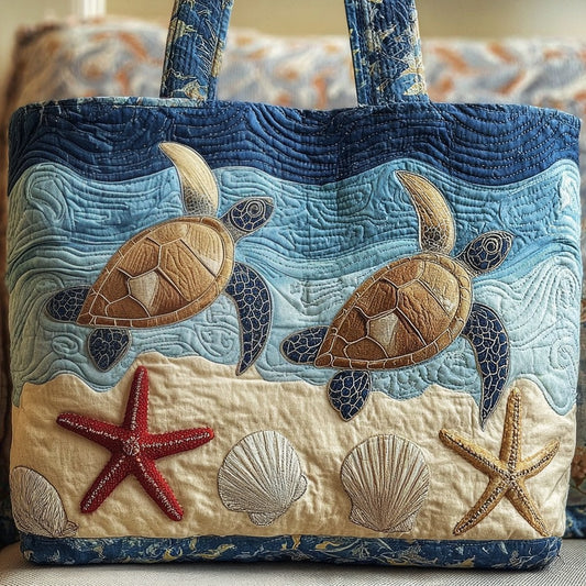 Sea Turtle XR2411002CL Quilted Tote Bag