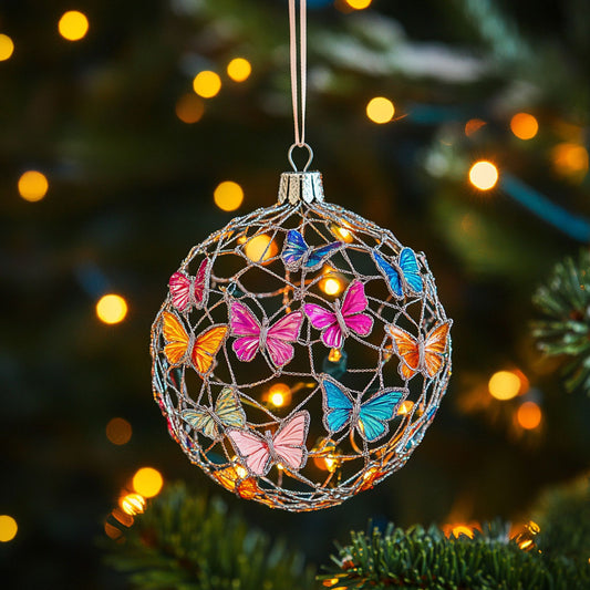 Butterfly Winter Wreath WN0812013CL Christmas Ornament