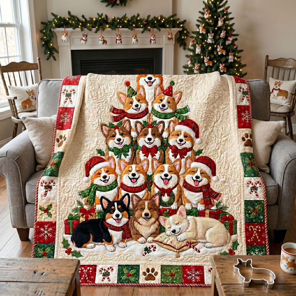 Corgi Christmas Tree WN1506003CL Quilt