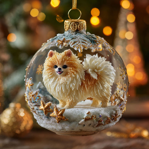 Pomeranian Winter Glow CW0112044CL Christmas Ornament