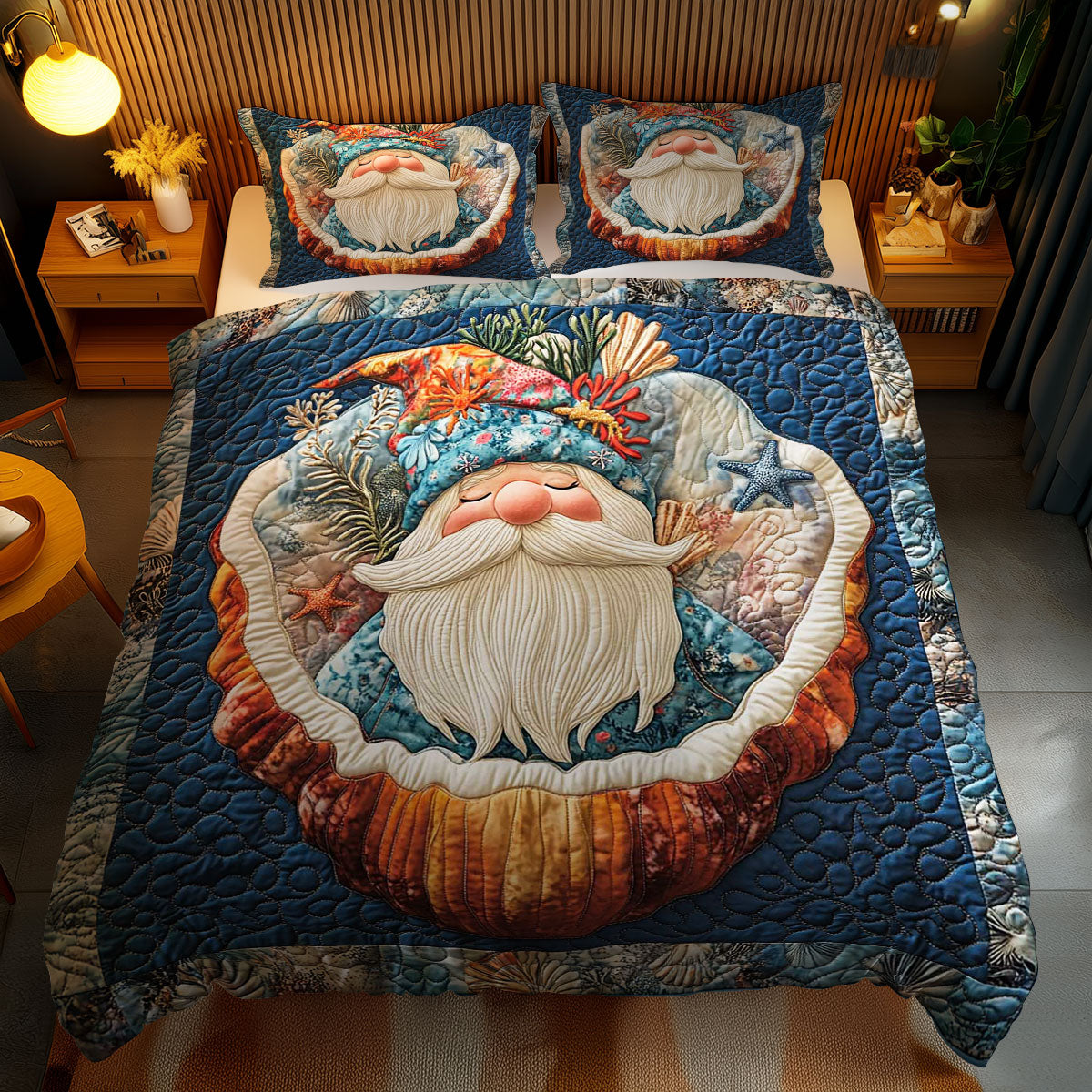 Seashell Comfort Gnome WN0901102CL Duvet Cover Set