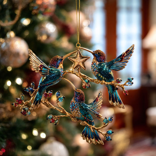 Hummingbird Glow CW1012040CL Christmas Ornament