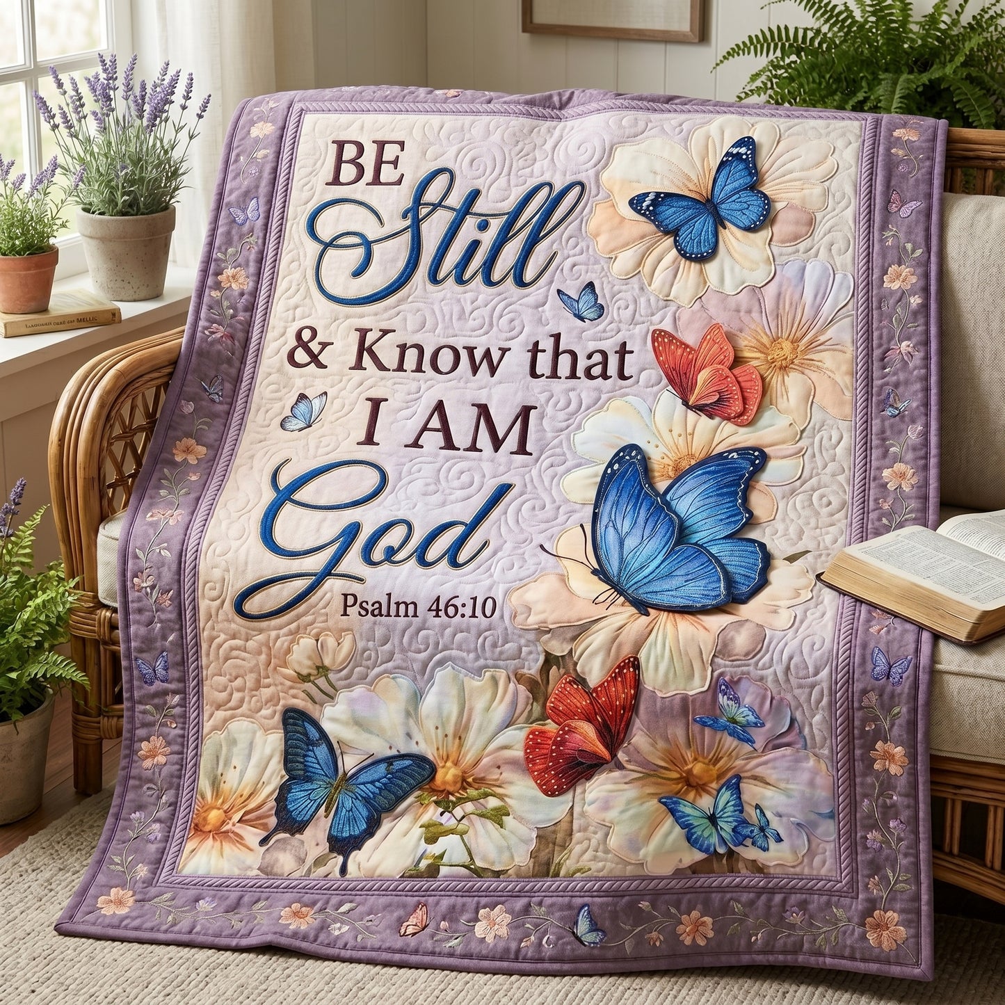 Be Still Butterfly XR0505008CL Quilt