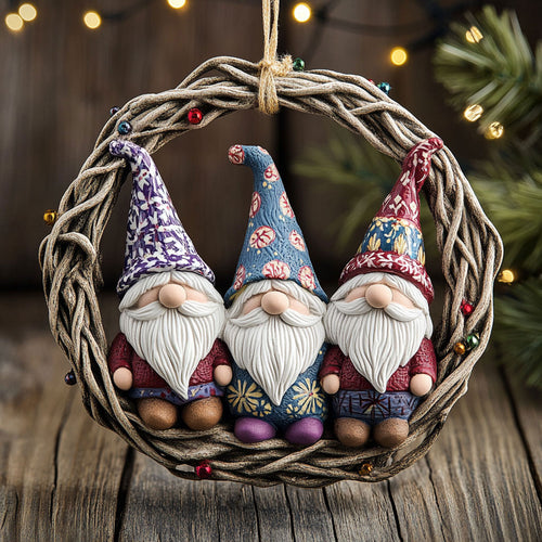 Woodland Gnome Cheer WN1410041CL Christmas Ornament