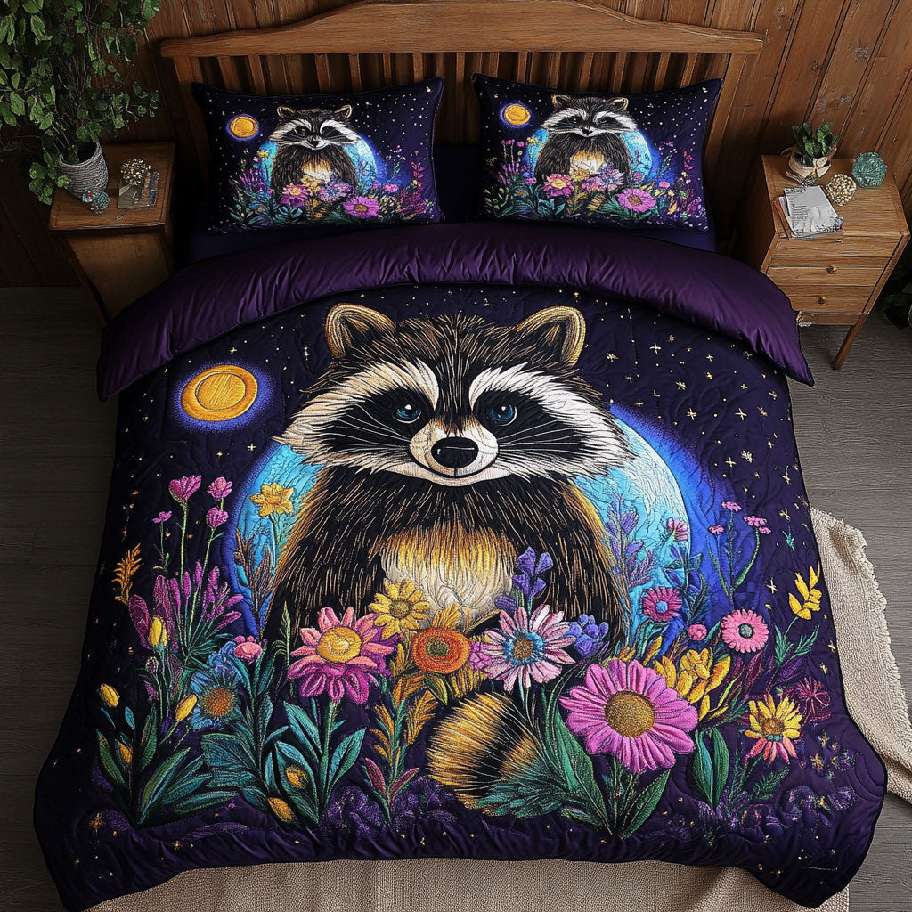 Flower Night Raccoon CW1501035CL Duvet Cover Set