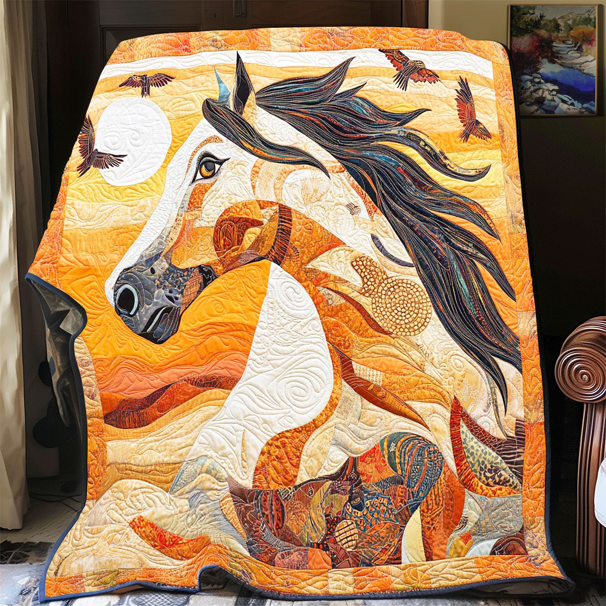 Heaven Horse Native American WP2101003CL Quilt