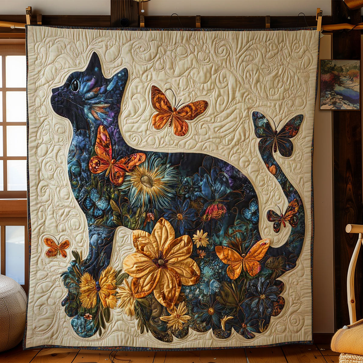 Botanic Cat Dream WN0302036CL Quilt